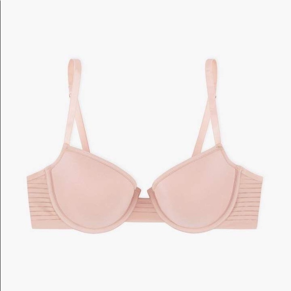 ThirdLove 34E Pink 24/7 Seamless Stripe Bra